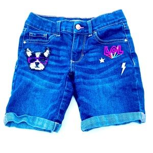 Girl’s Jordache Sequined Jean Shorts